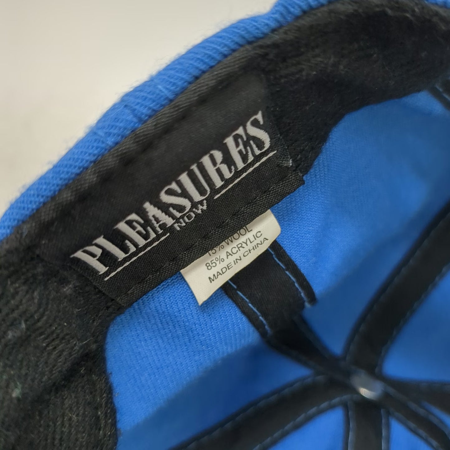 Pleasures Snapback Blue One Size Fruits of Imagination Apple Wool Blend Hat