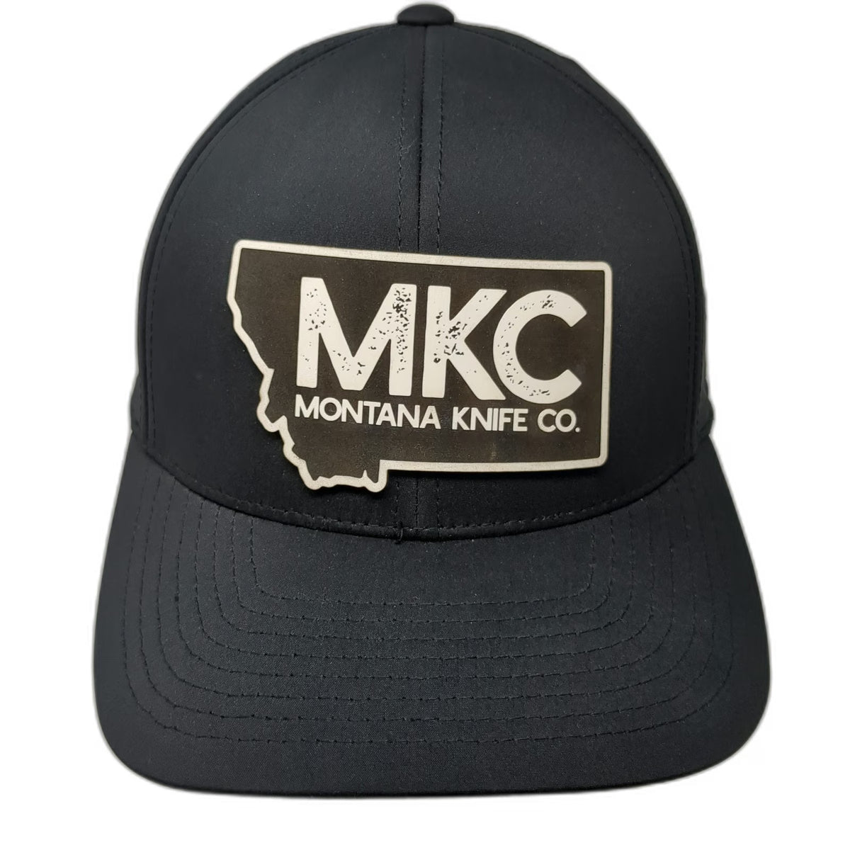 Branded Bills Baseball Cap Hat Black OSFM Strapback Perforated Montana Knife Co
