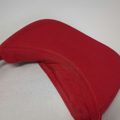 TaylorMade Visor Red One Size r7 Golf Hat Cotton Slideback Curved Brim Athletic