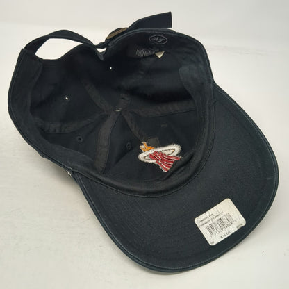Miami Heat NBA '47 Baseball Cap Black One Size Strapback Embroidered Logo Hat