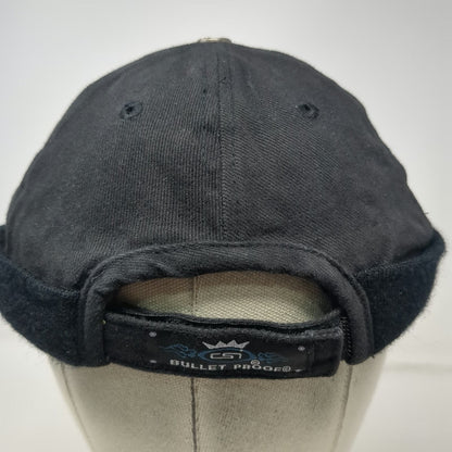 Capsmith Baseball Cap Black One Size Bullet Proof Strapback Brimless Cotton Hat