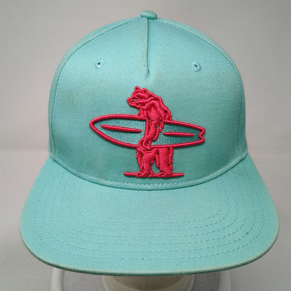 Everyday California 5 Panel Blue One Size Pink Bear Surfboard Snapback Hat
