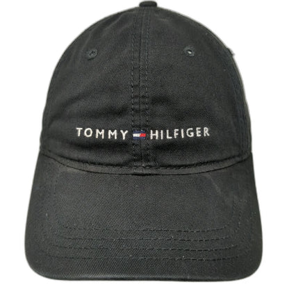 Tommy Hilfiger Baseball Cap Black One Size Embroidered Logo Strapback Hat