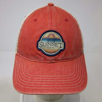 Legacy Trucker Hat Red One Size Sunset Cove Island Park NJ Patch Snapback Mesh