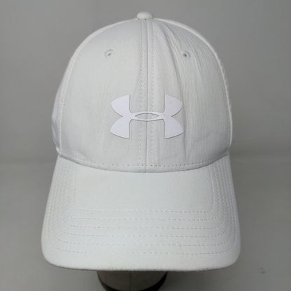 Under Armour Men's Fitted Hat White Size L/XL Polyester Blend 3D Logo