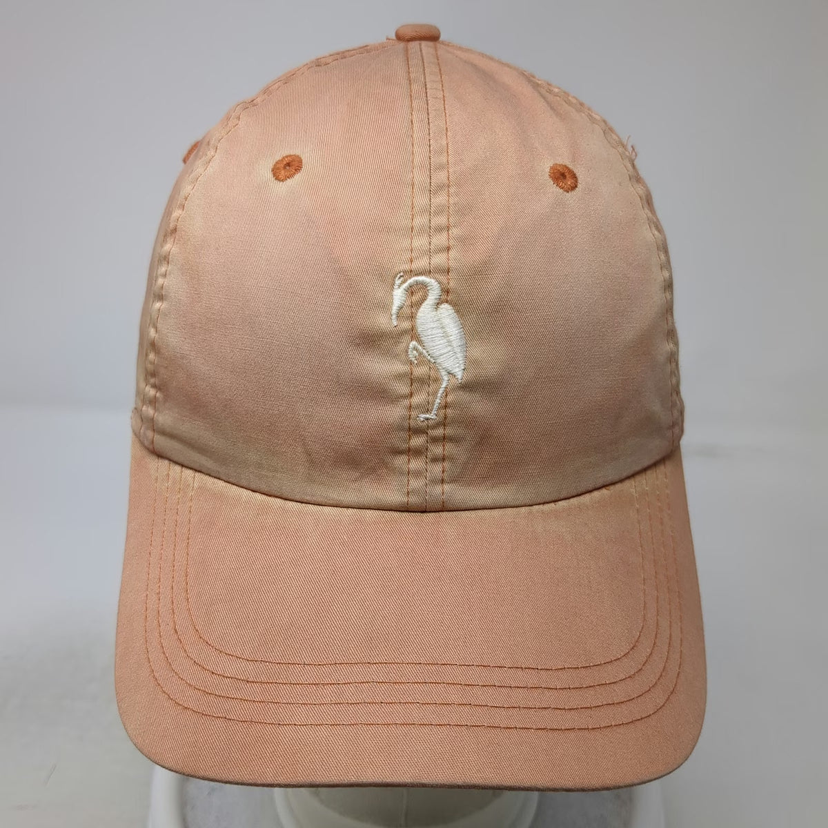 Ahead Baseball Cap Orange One Size Crane Creek Bird Embroidery Cotton Hat