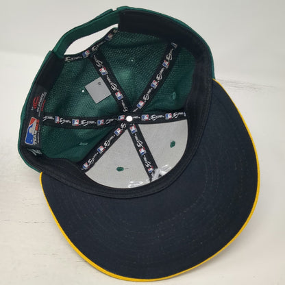 Oakland Athletics MLB OC Sports Baseball Cap Green Yellow One Size Strapback Hat