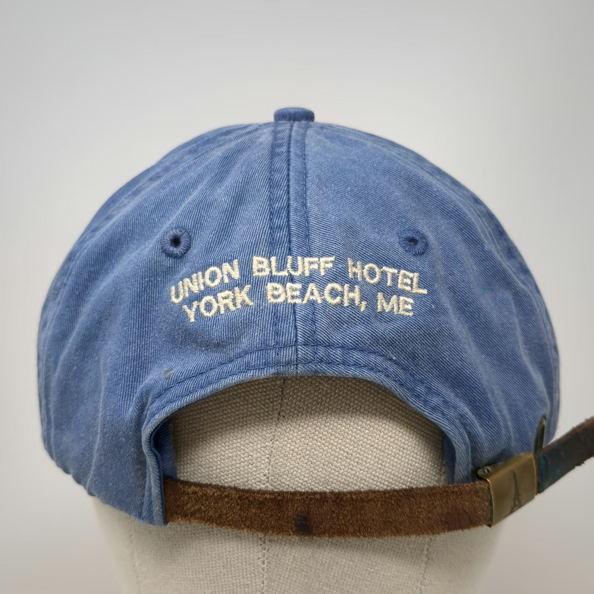 Adams Baseball Cap Blue One Size Strapback Union Bluff Hotel York Beach ME Hat