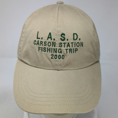 Cotton Deluxe Baseball Cap Beige One Size LASD Carson Fishing Trip Hat 2000