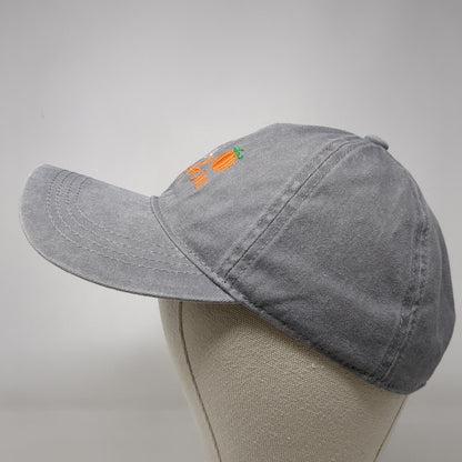 Hello Pumpkin Slideback Hat Gray One Size Adjustable Embroidered David And Young
