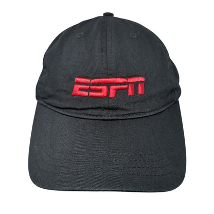 ESPN Slideback Hat Black One Size Adjustable Embroidered Pacific Headwear