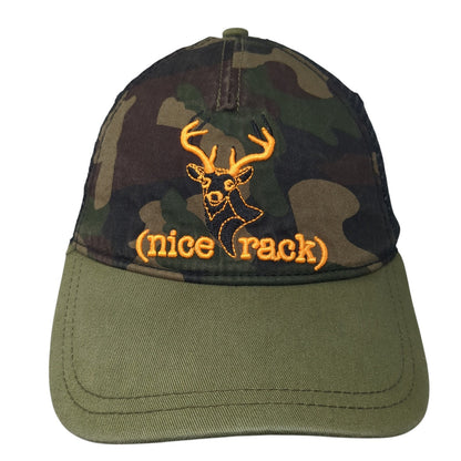 Deer Nice Rack Snapback Trucker Hat Multicolor One Size Mesh Back Camo