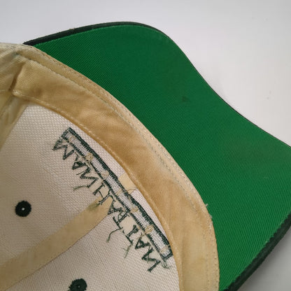 KC Baseball Cap Beige Green One Size Manhattan College Suede Bill Slideback Hat