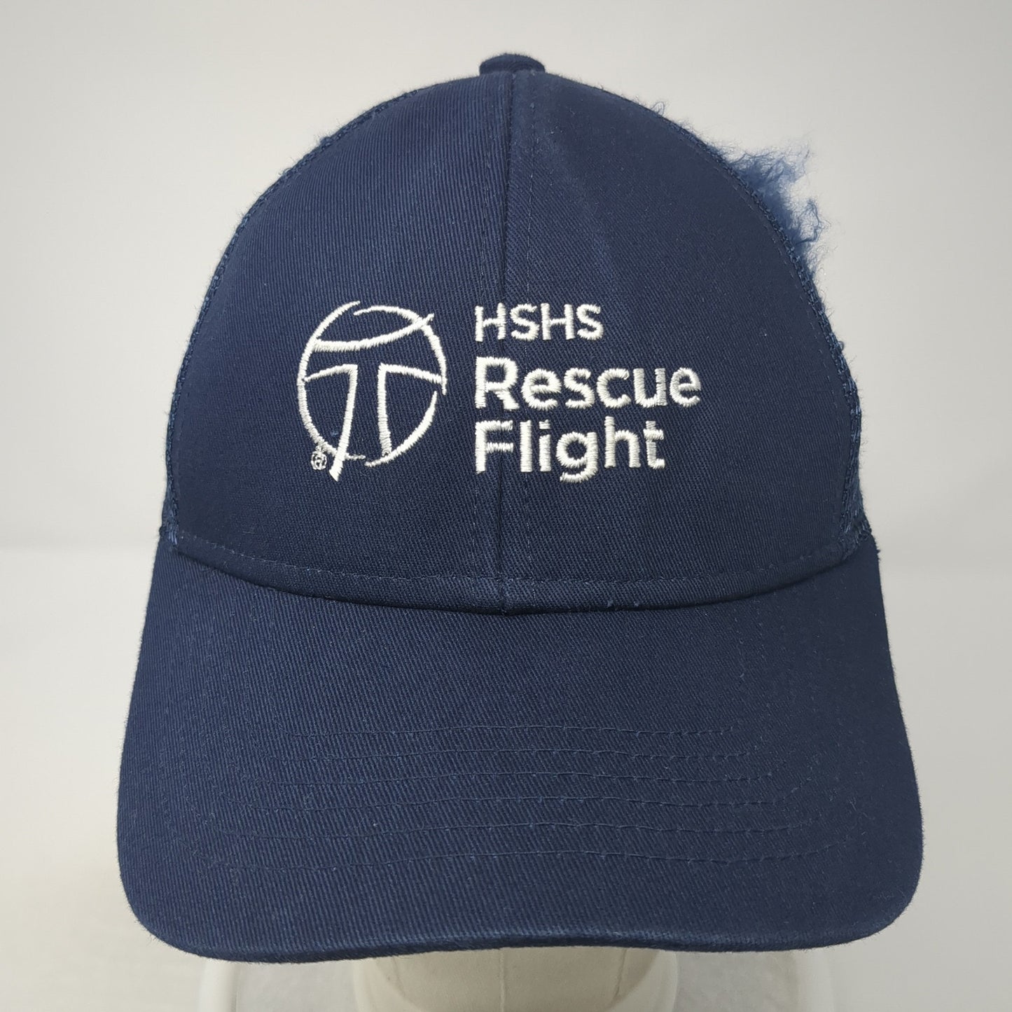 HSHS Rescue Flight Trucker Hat Blue One Size Mesh Back Port Authority