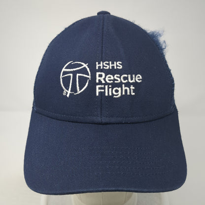 HSHS Rescue Flight Trucker Hat Blue One Size Mesh Back Port Authority