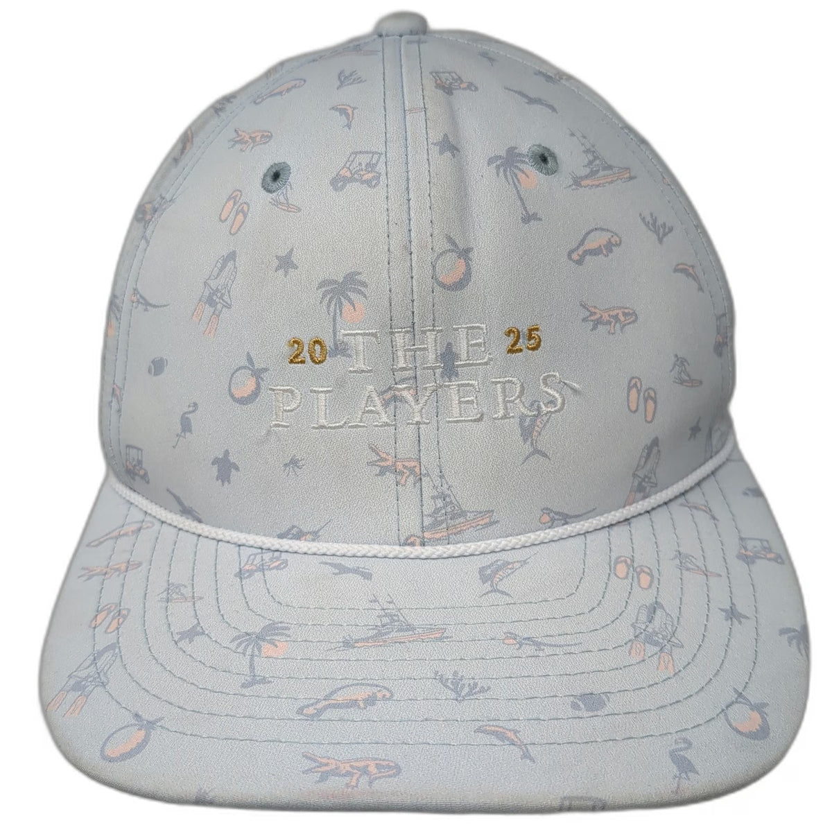 Imperial Snapback Hat Blue One Size The Players 2025 Rope Brim All Over Print