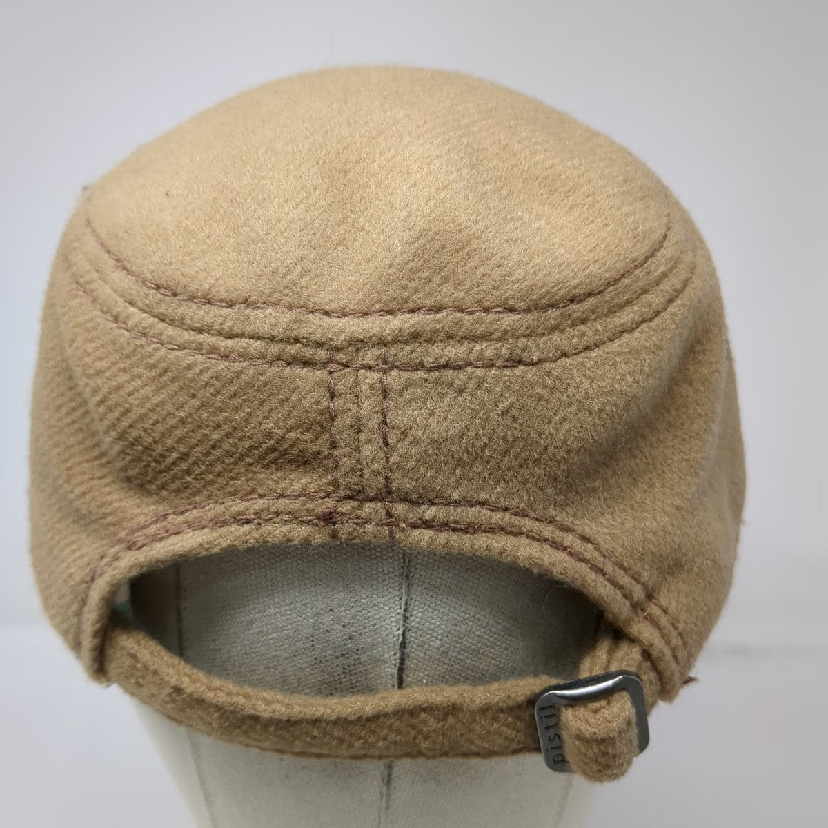 Pistil Army Cap Brown One Size Wool Blend Tree Logo Slideback Owl Lining Hat