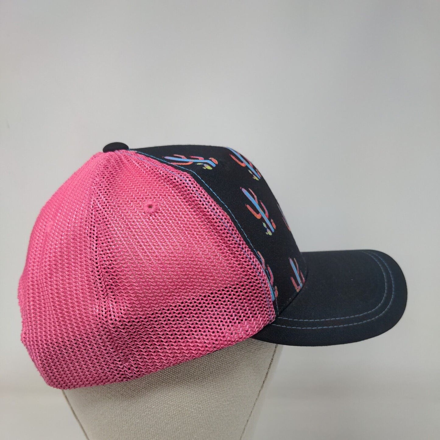 Rock & Roll Denim Cactus Print Snapback Trucker Hat Multi One Size Mesh Back