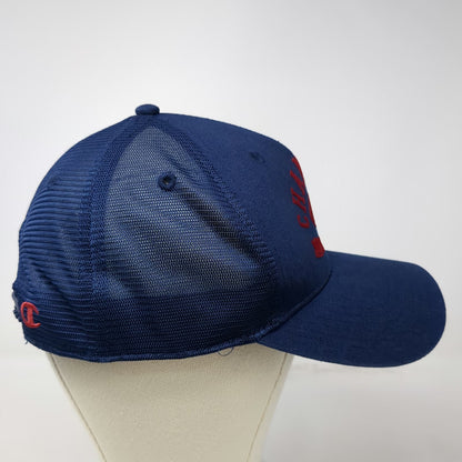 Champion Trucker Hat Blue One Size Mesh Snapback Physical Education Football Hat