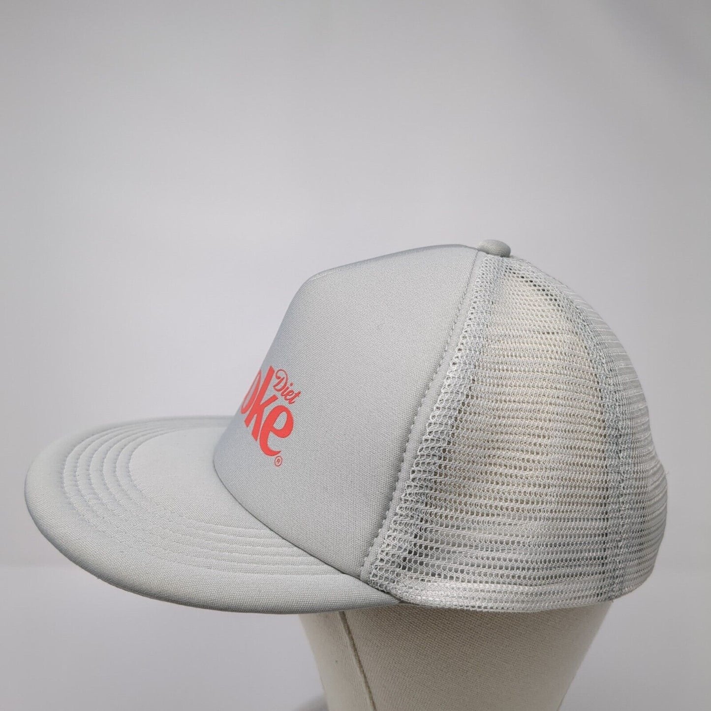 Diet Coke Snapback Mesh Back Trucker Hat Gray One Size Adjustable