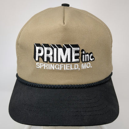 Mad Hatters Inc 5 Panel Beige Black One Size Prime Inc Trucking Rope Hat