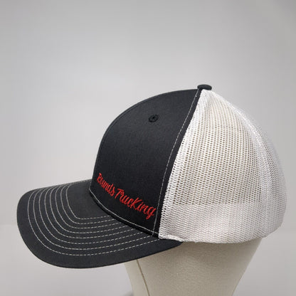Rounds Trucking Snapback Mesh Back Trucker Hat Black One Size 6 Panel