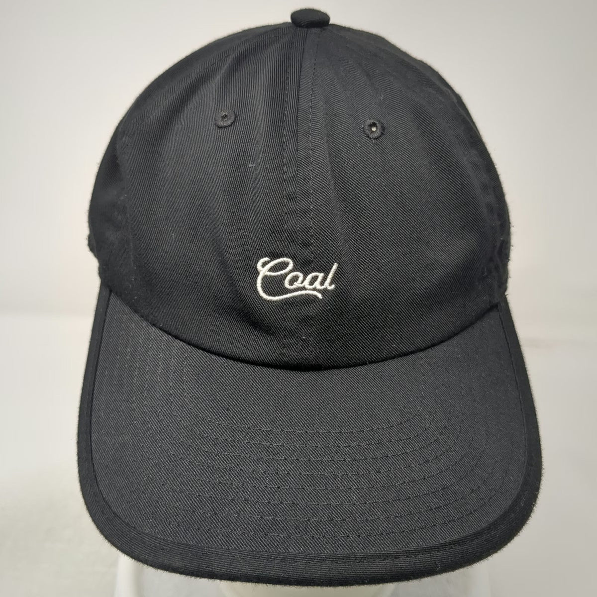 Coal Baseball Cap Black One Size Unstructured Slideback Script Logo Hat