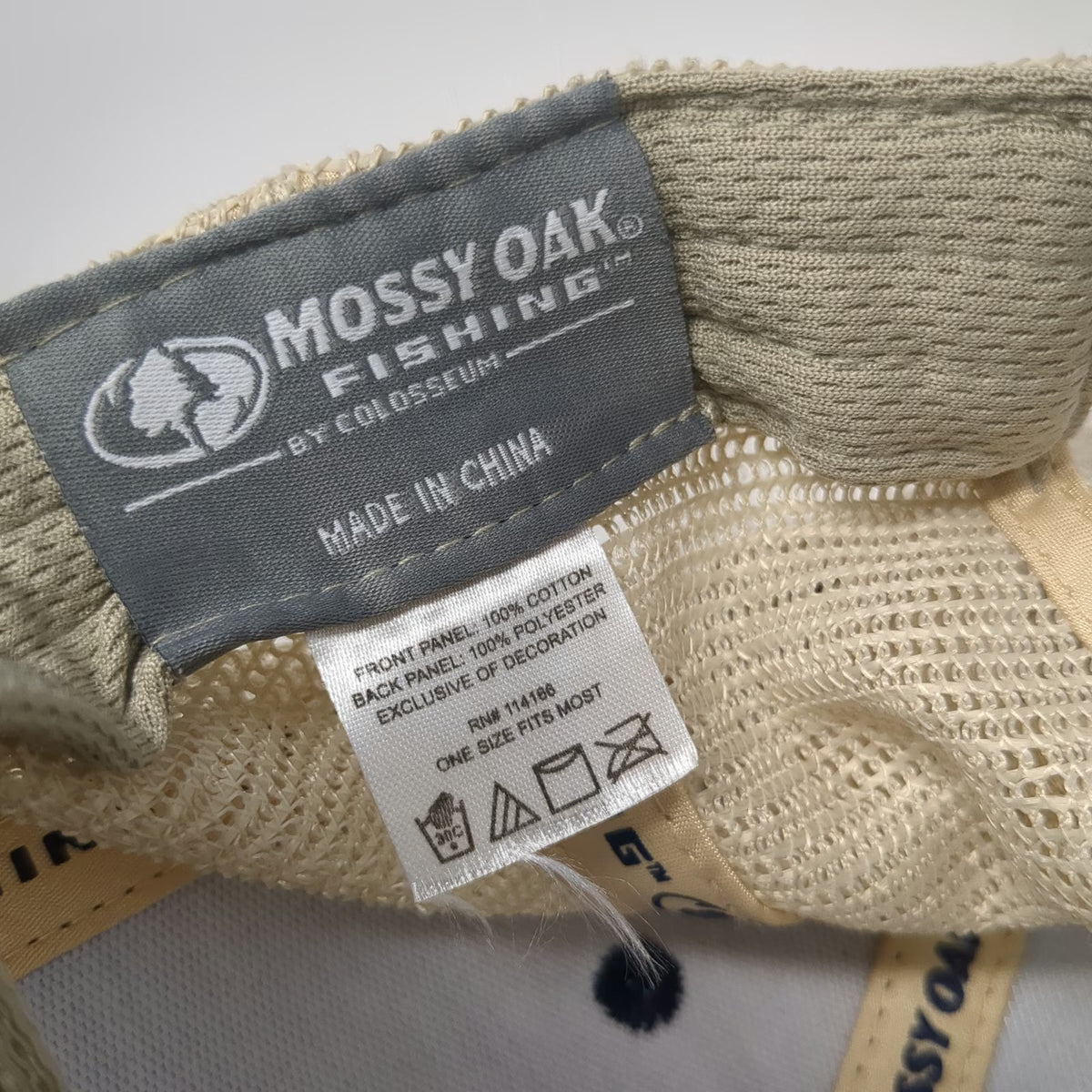 Mossy Oak Fishing Trucker Hat Blue One Size Snapback Mesh Logo Patch Bass Fish