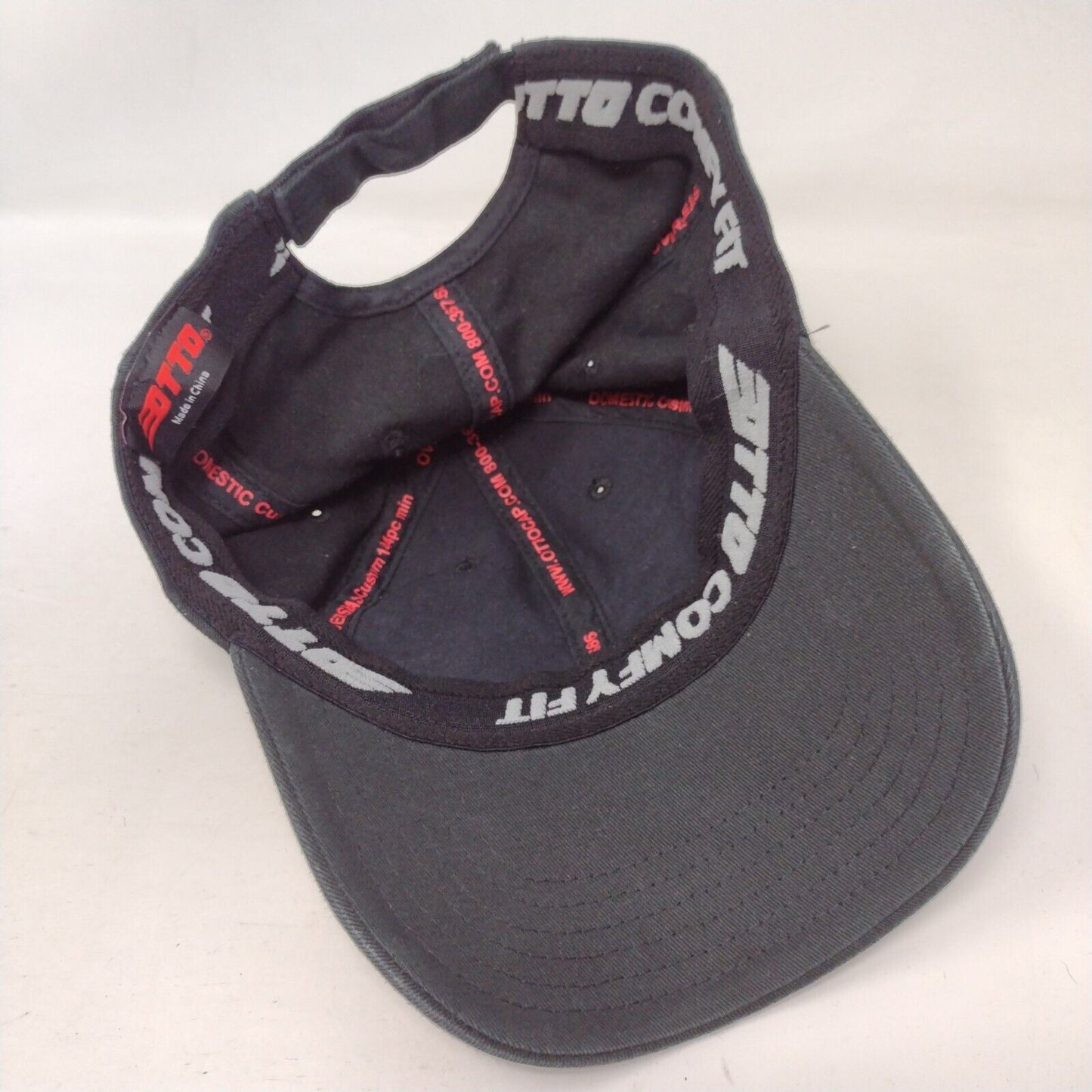 Otto Comfy Fit Strapback Hat Black OSFM Adjustable Stretchable Fabric 6 Panel
