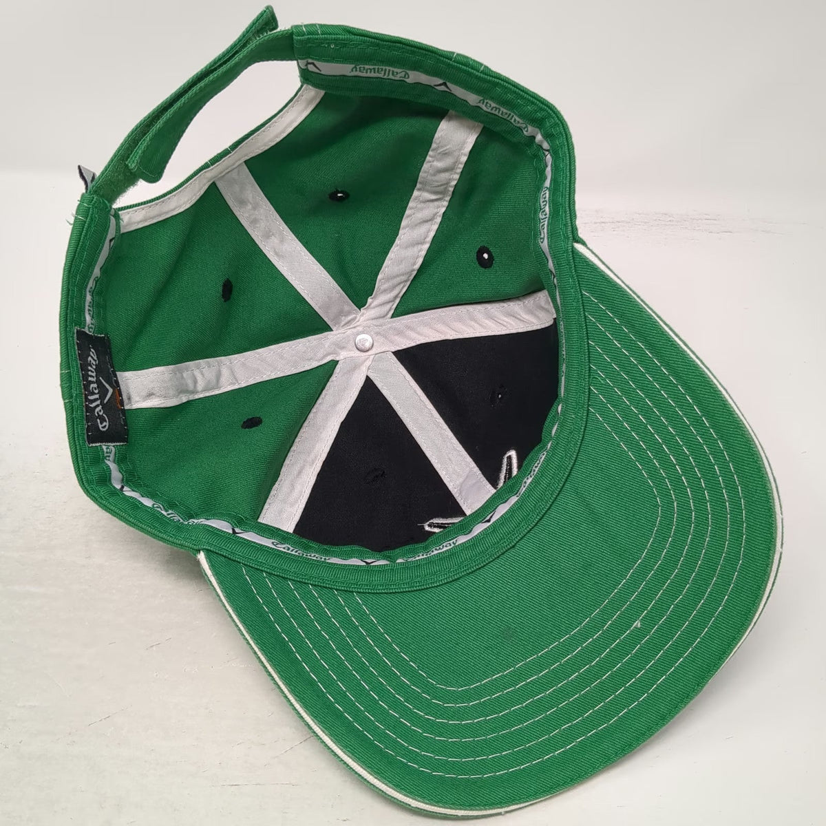 Callaway Baseball Cap Green One Size Strapback Chevron Logo Golf Sport Hat