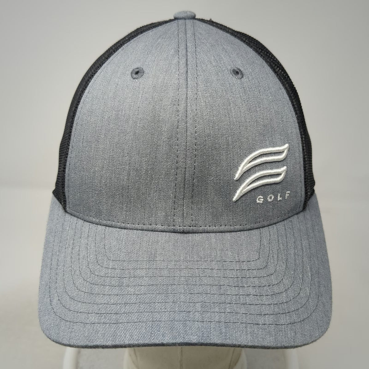 Richardson Trucker Hat Gray S Mesh Back Snapback Golf Embroidered Logo Curved