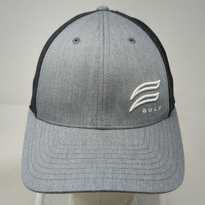 Richardson Trucker Hat Gray S Mesh Back Snapback Golf Embroidered Logo Curved