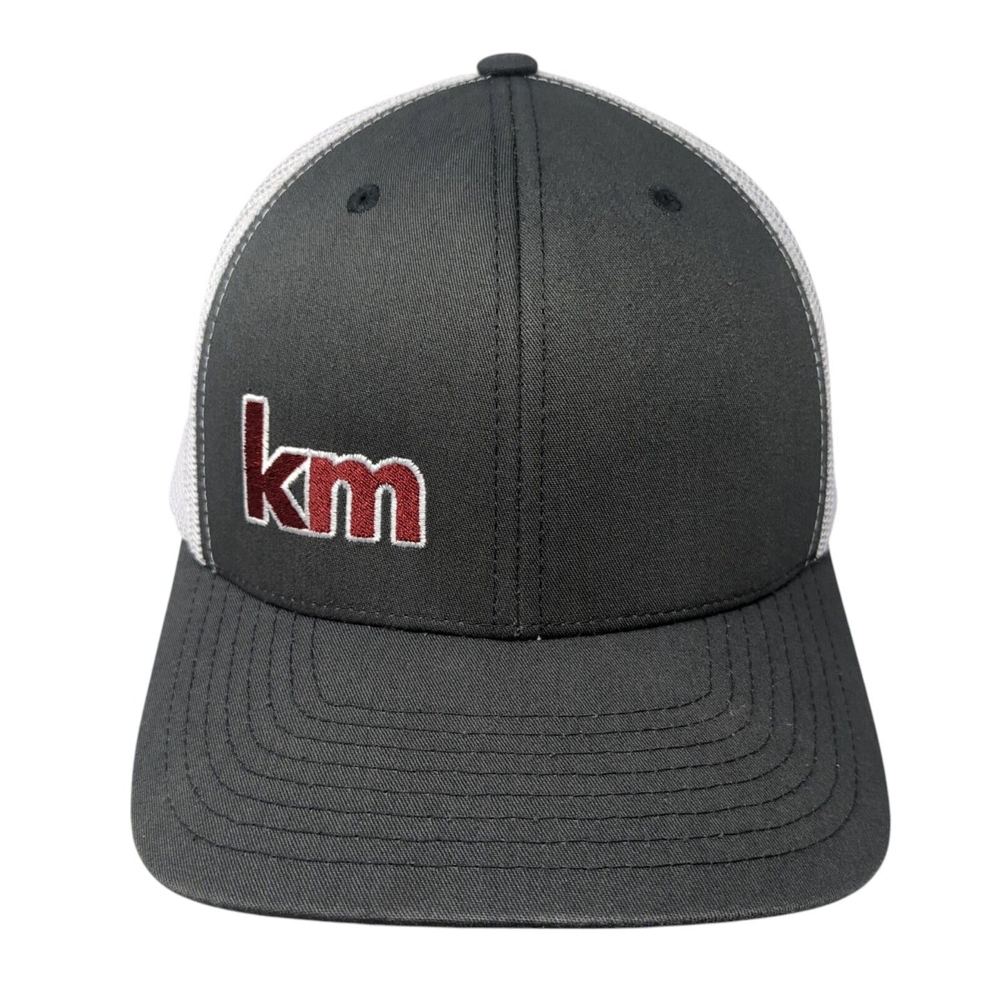 Km Snapback Trucker Hat Gray One Size Adjustable Mesh Back Classics Yupoong
