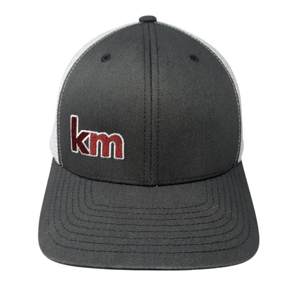 Km Snapback Trucker Hat Gray One Size Adjustable Mesh Back Classics Yupoong