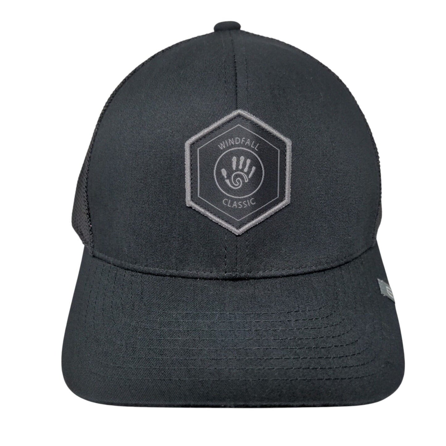 Windfall Classic Snapback Trucker Hat Black One Size 110 Flexfit Tech Yupoong