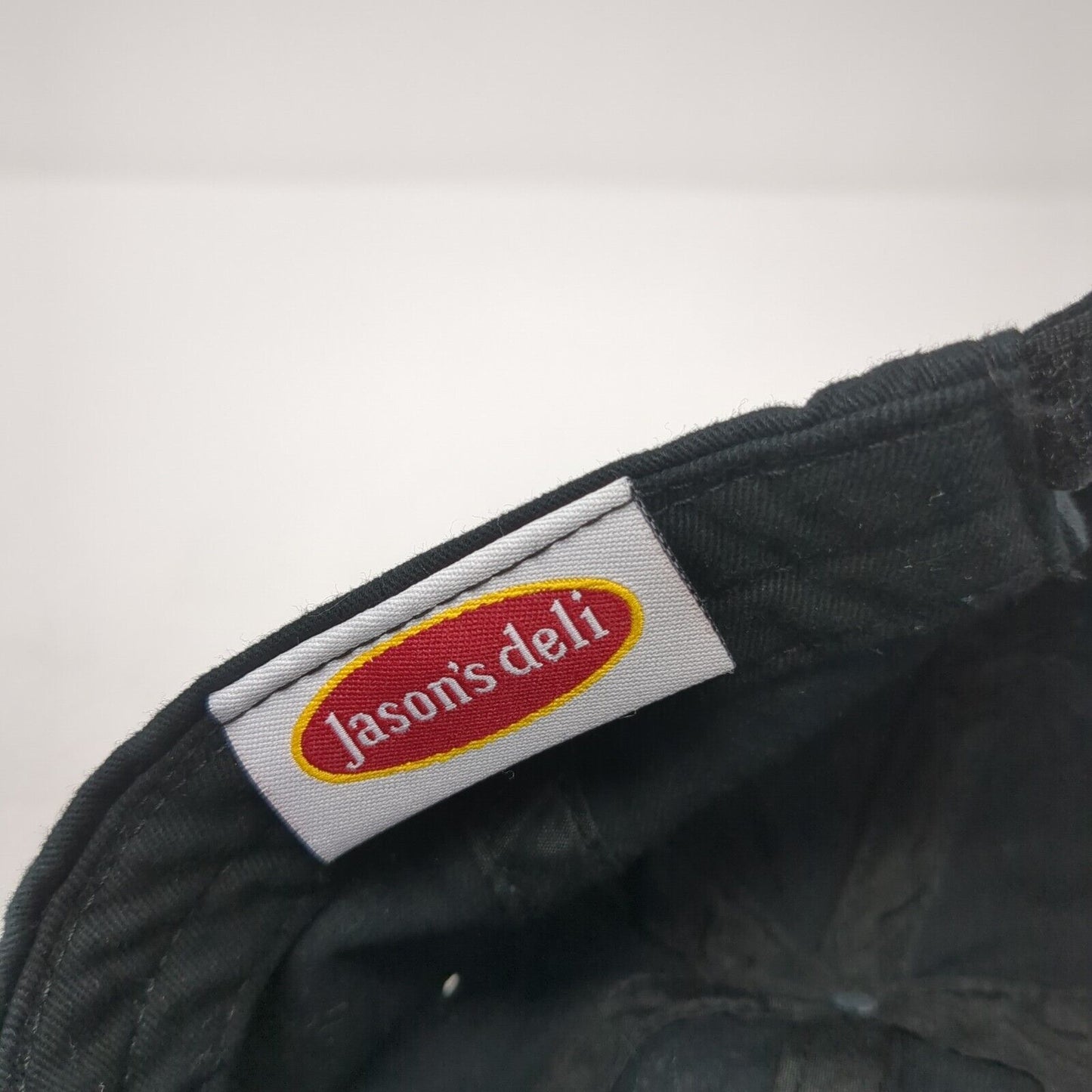Jason's Deli Strapback Hat Black One Size Solid Adjustable Embroidered