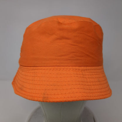 Unbranded Bucket Hat Orange One Size Solid Lightweight Blank Outdoor