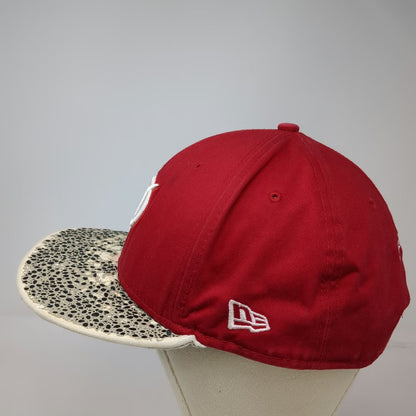 New Era Snapback Hat Red One Size Primitive P Logo Pebble Print Visor 9FIFTY