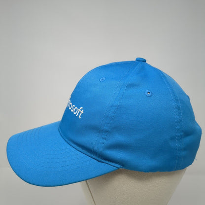 Microsoft Strapback Hat Blue 54cm Adjustable YouthSpark Camper 6 Panel