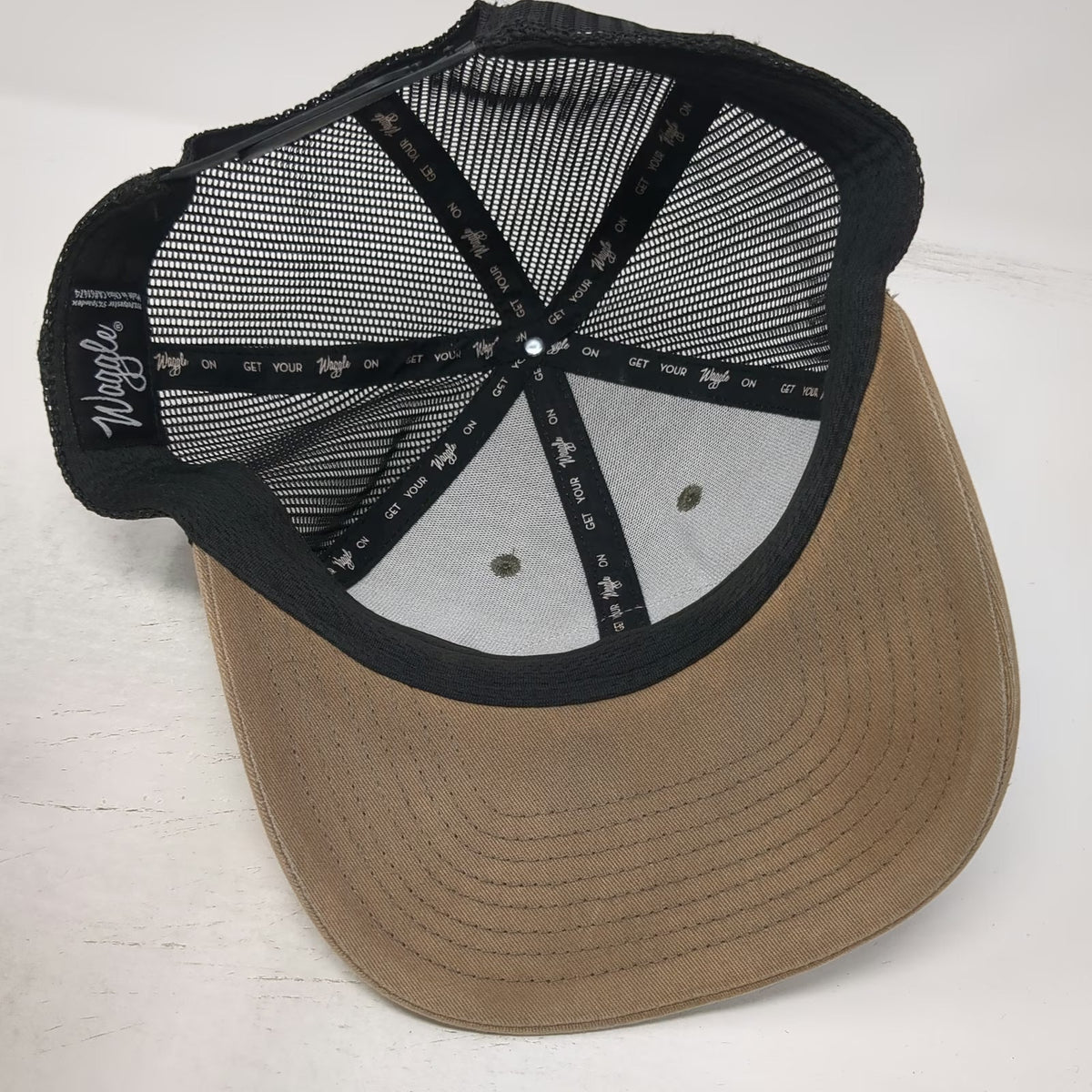Waggle Trucker Hat Brown One Size Lumberhack Tree Removal Golf Mesh Snapback
