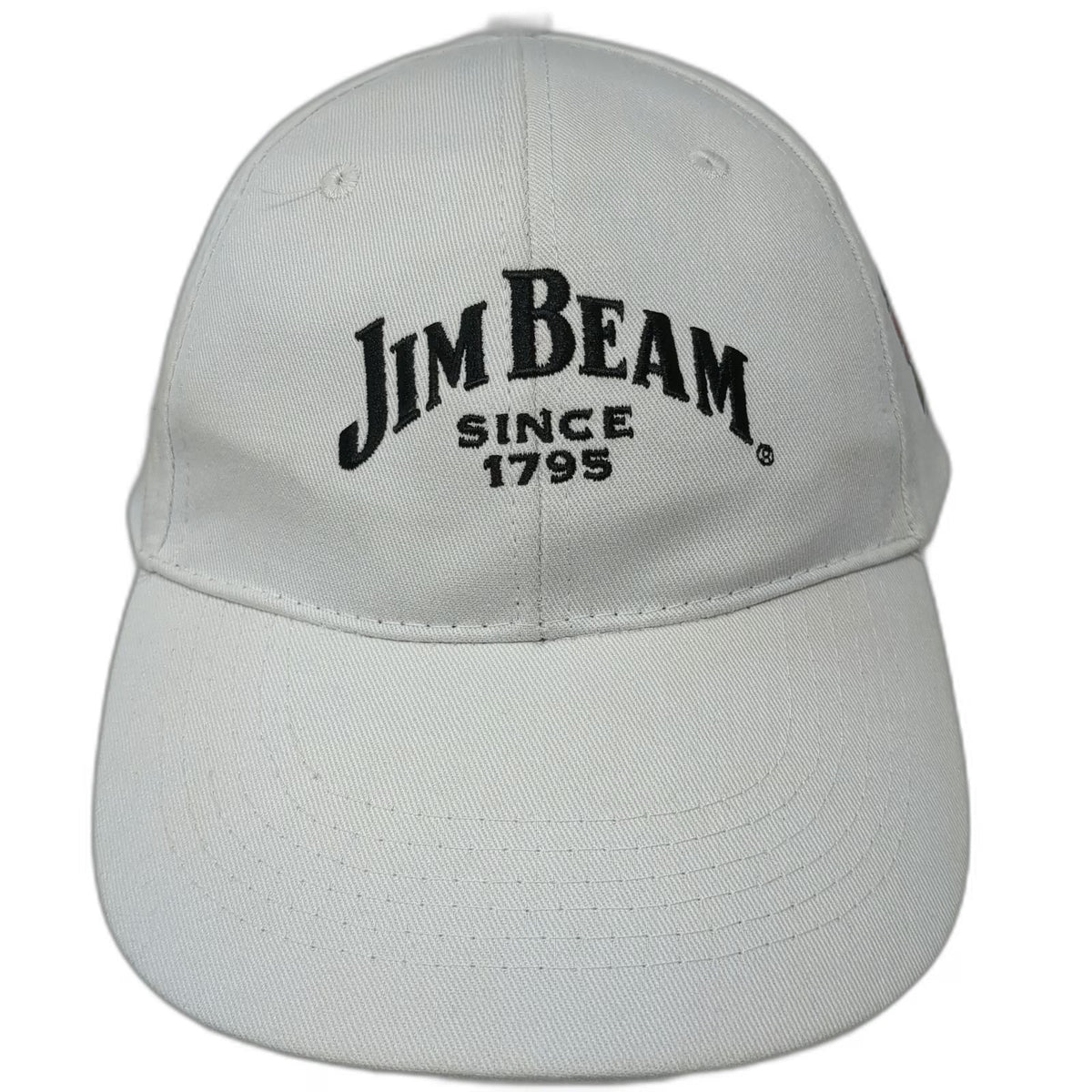 Jim Beam Baseball Cap White One Size Drink Smart Cotton Chino Embroidery Hat