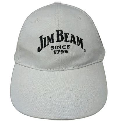 Jim Beam Baseball Cap White One Size Drink Smart Cotton Chino Embroidery Hat