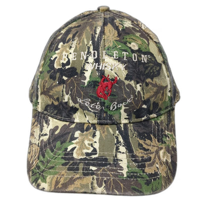 Pendleton Whisky Baseball Cap Green Camo One Size Let'er Buck Hat Logo
