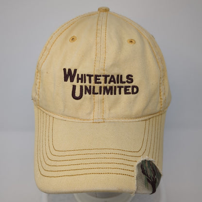 Whitetails Unlimited Strapback Hat Yellow One Size Adjustable 6 Panel
