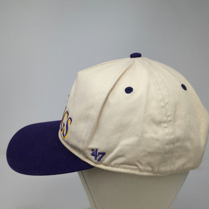 Minnesota Vikings NFL '47 5 Panel Hat Beige Purple One Size Green Under Snapback