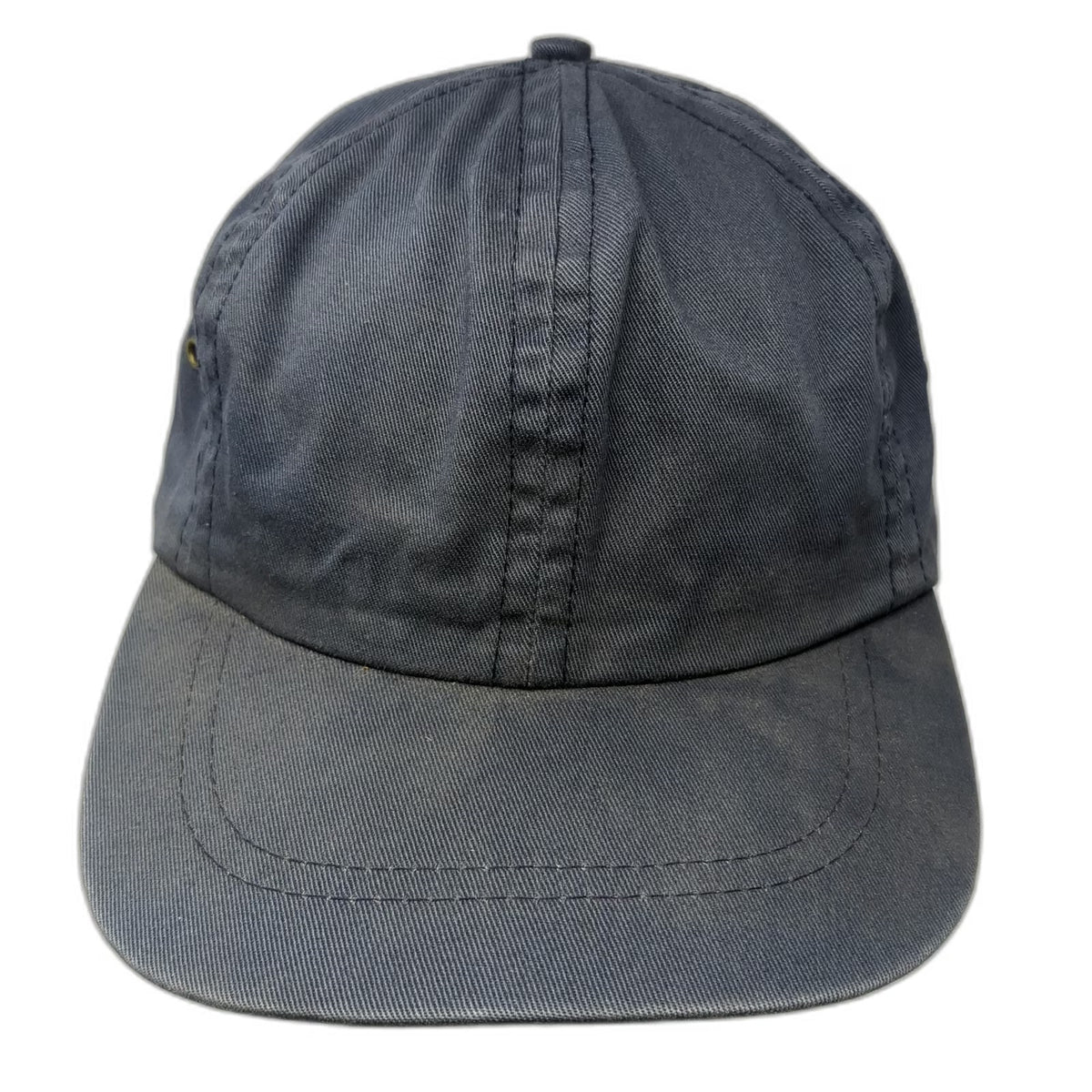 Eddie Bauer Blue Baseball Cap One Size Leather Strapback Made USA Hat Vintage