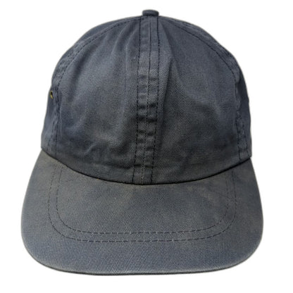 Eddie Bauer Blue Baseball Cap One Size Leather Strapback Made USA Hat Vintage
