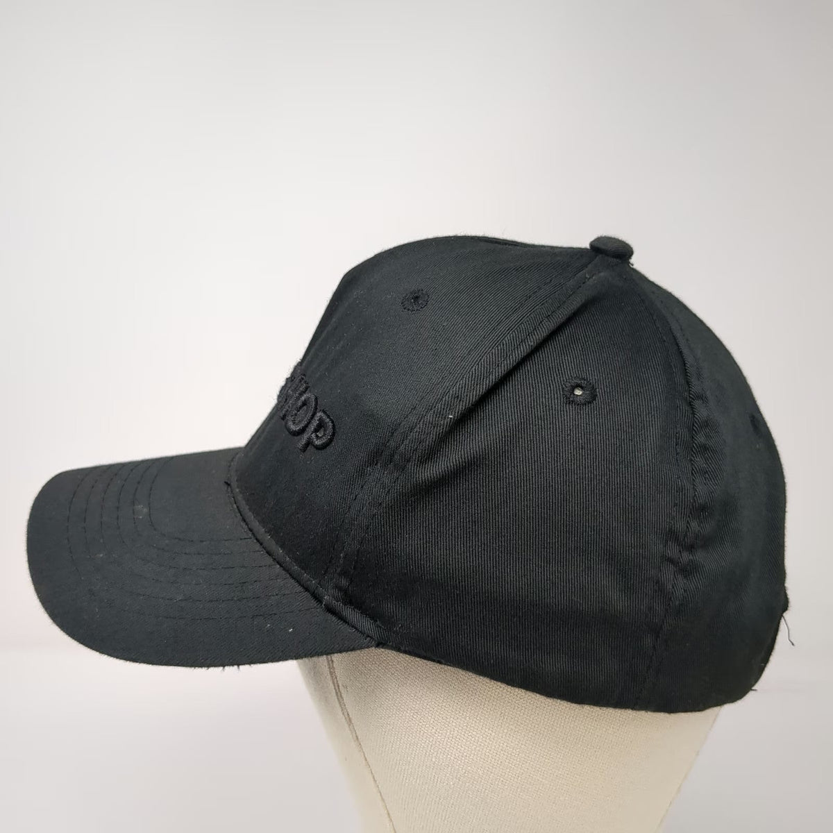 Image Solutions 5 Panel Black One Size Strapback Tonal Stop & Shop Grocery Hat