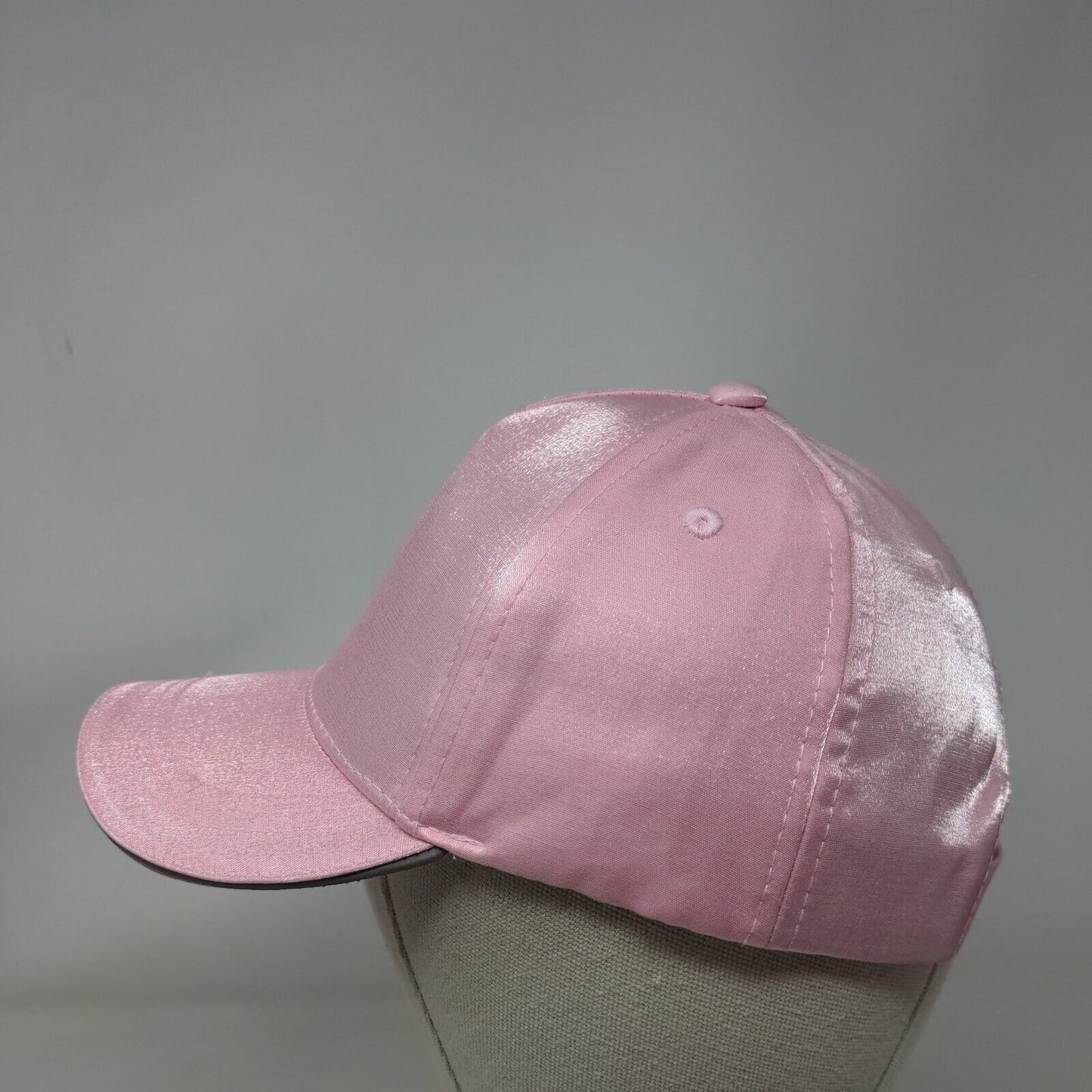Unbranded Snapback Hat Pink One Size Satin Adjustable 5 Panel Blank