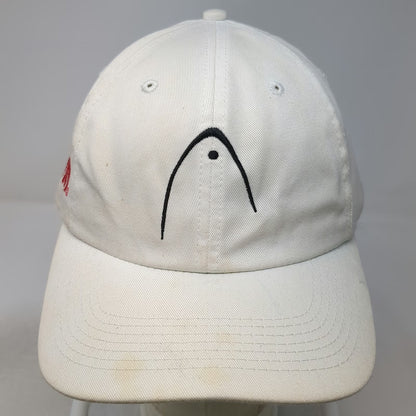 Head Baseball Cap White One Size Penn Logo Green Under Visor Slideback Hat